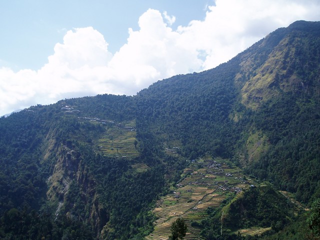 Vue du village de Chomrung, au Népal