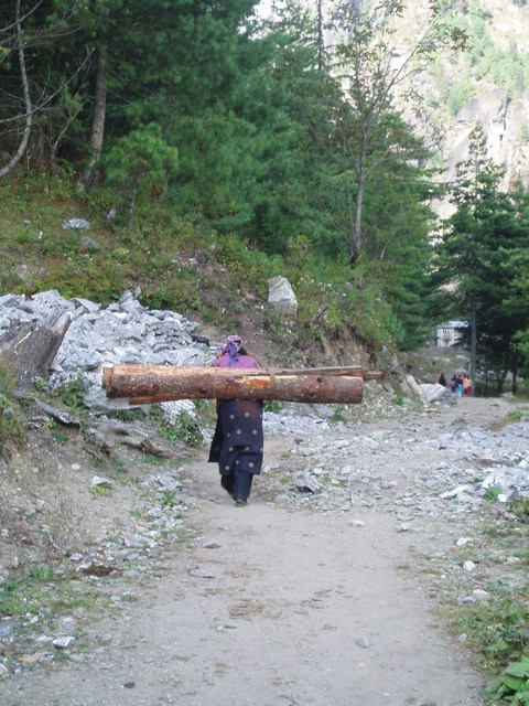 Femme portant des troncs, Temang