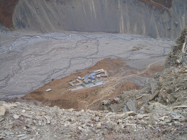 Thorung Phedi, vu depuis le High Camp au Népal