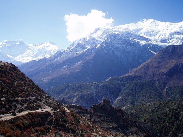 Paysage entre Manang et Laddar au Népal