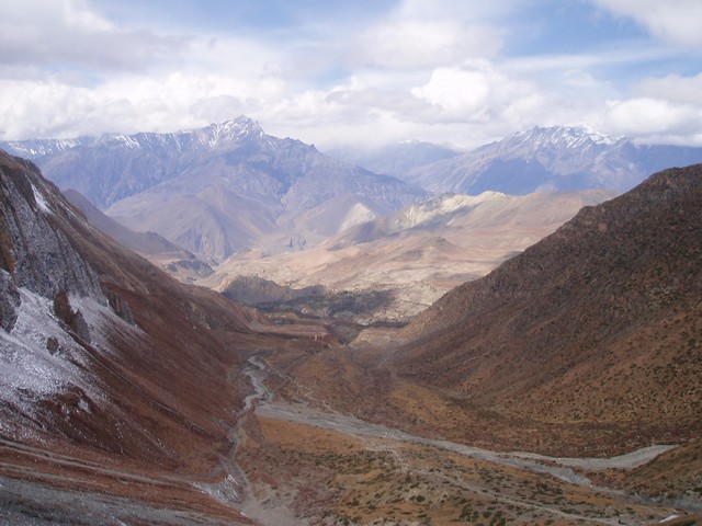 Vue sur Muktinath, depuis le col de Thorung-La