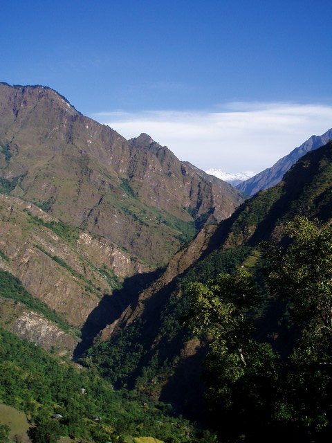 Paysage entre Tatopani et Sikha, Tour des Annapurnas, Népal