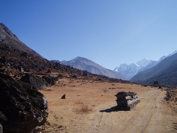 Paysage entre Langtang et Kyanjing Gompa : le Tserko Ri