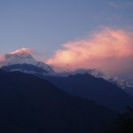 Photos de trek au Népal coucher soleil Dhaulagiri trek jomosom nepal 150x150