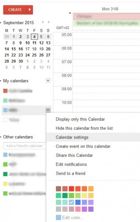 Windows 10: synchronize all your Google calendars Windows 10: synchronize all your Google calendars google calendar settings 283x450