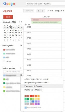 Windows 10 : synchroniser tous ses calendriers google google parametres agenda 262x450